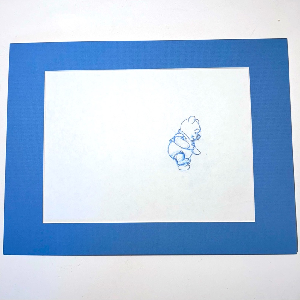 Disney Studios Winnie the Pooh Pencil Drawing With ORIGINAL PRODUCTION MARKS